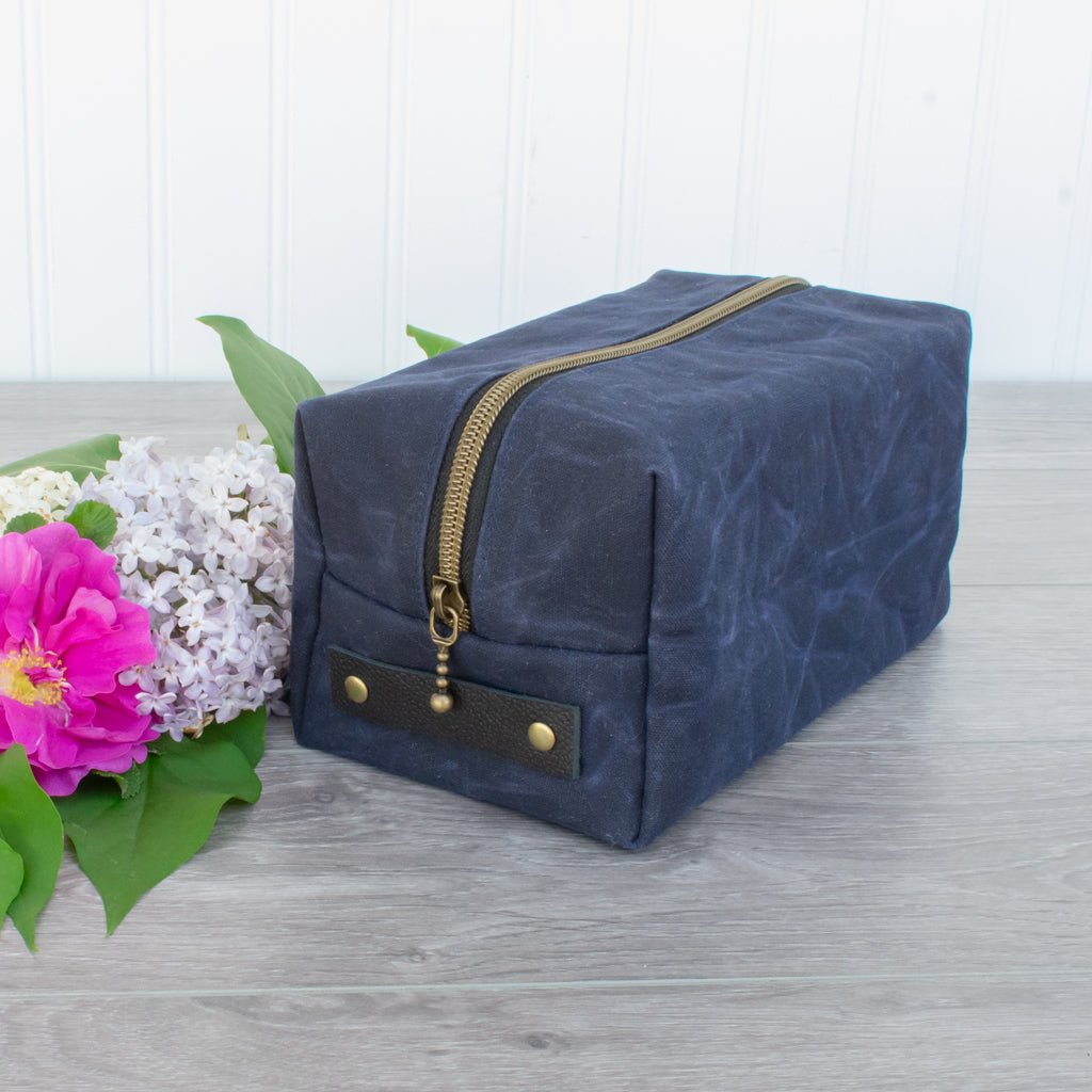 Dopp Kit Toiletry Bag - Waxed Canvas Dopp Kit Toiletry Bags - Fire Sparks Creations