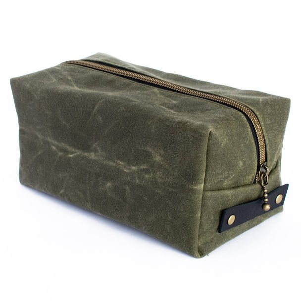 Dopp Kit Toiletry Bag-Waxed Canvas Dopp Kit Toiletry Bags - Fire Sparks Creations