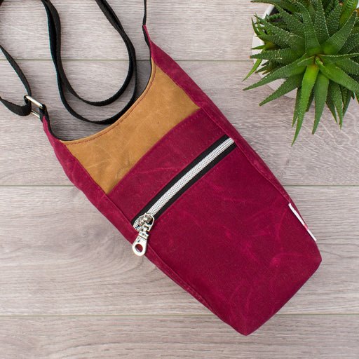 Water Bottle Sling-H2O to Go Water Bottle Slings, Waxed Canvas - Fire Sparks Creations