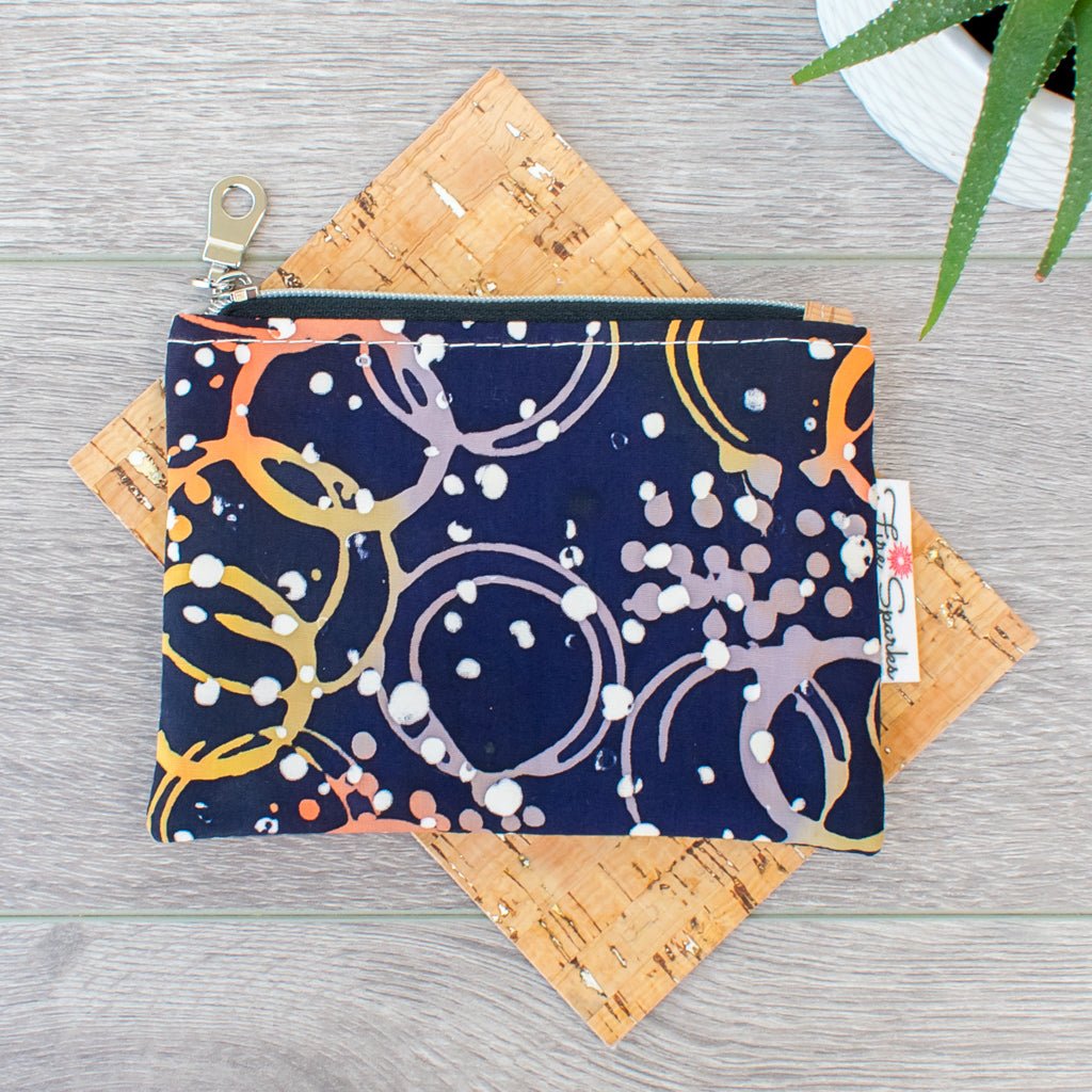 Coin Purse - Coin Purses, Abstract Patterns + Batiks - Fire Sparks Creations