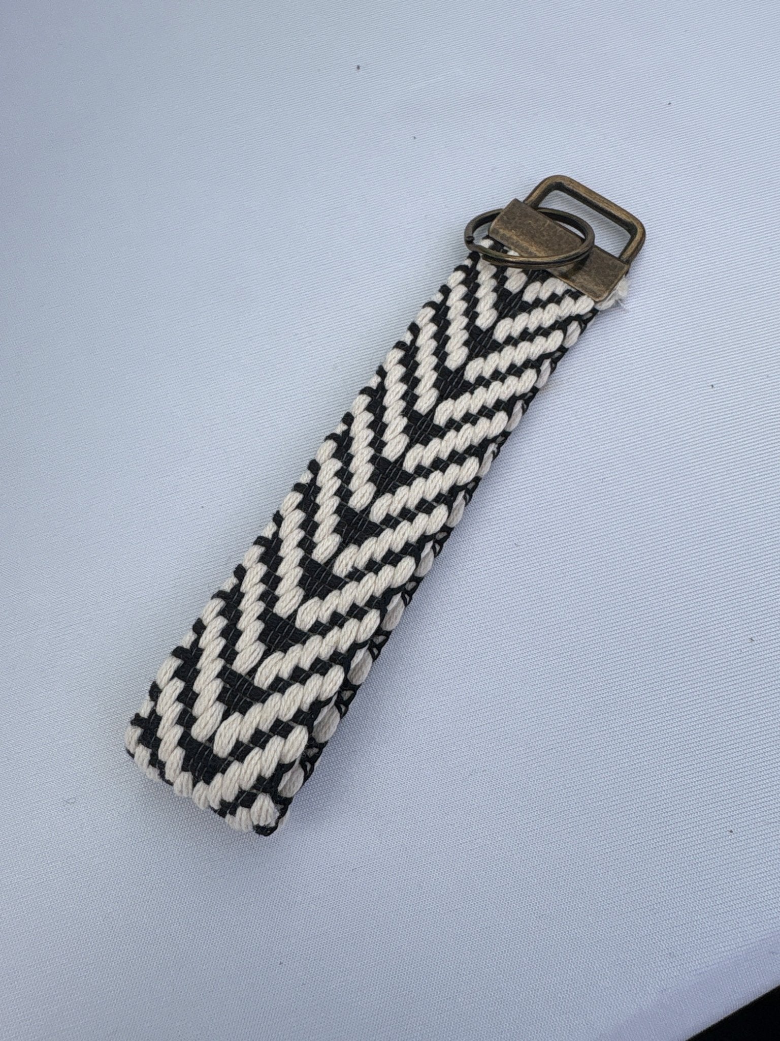 Keychain-Wristlet Keychains, Antique Brass Finish - Fire Sparks Creations