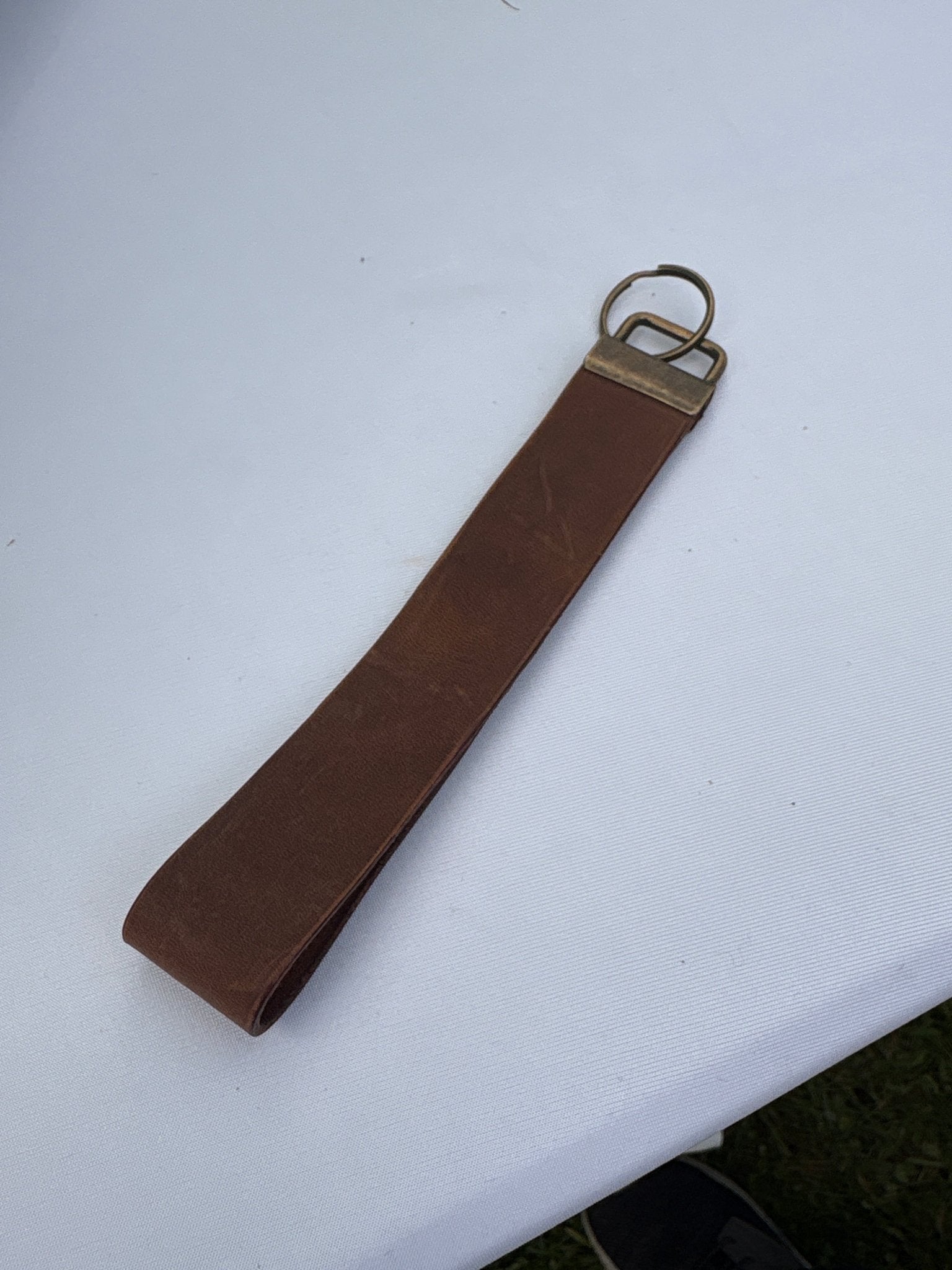 Keychain-Wristlet Keychains, Antique Brass Finish - Fire Sparks Creations