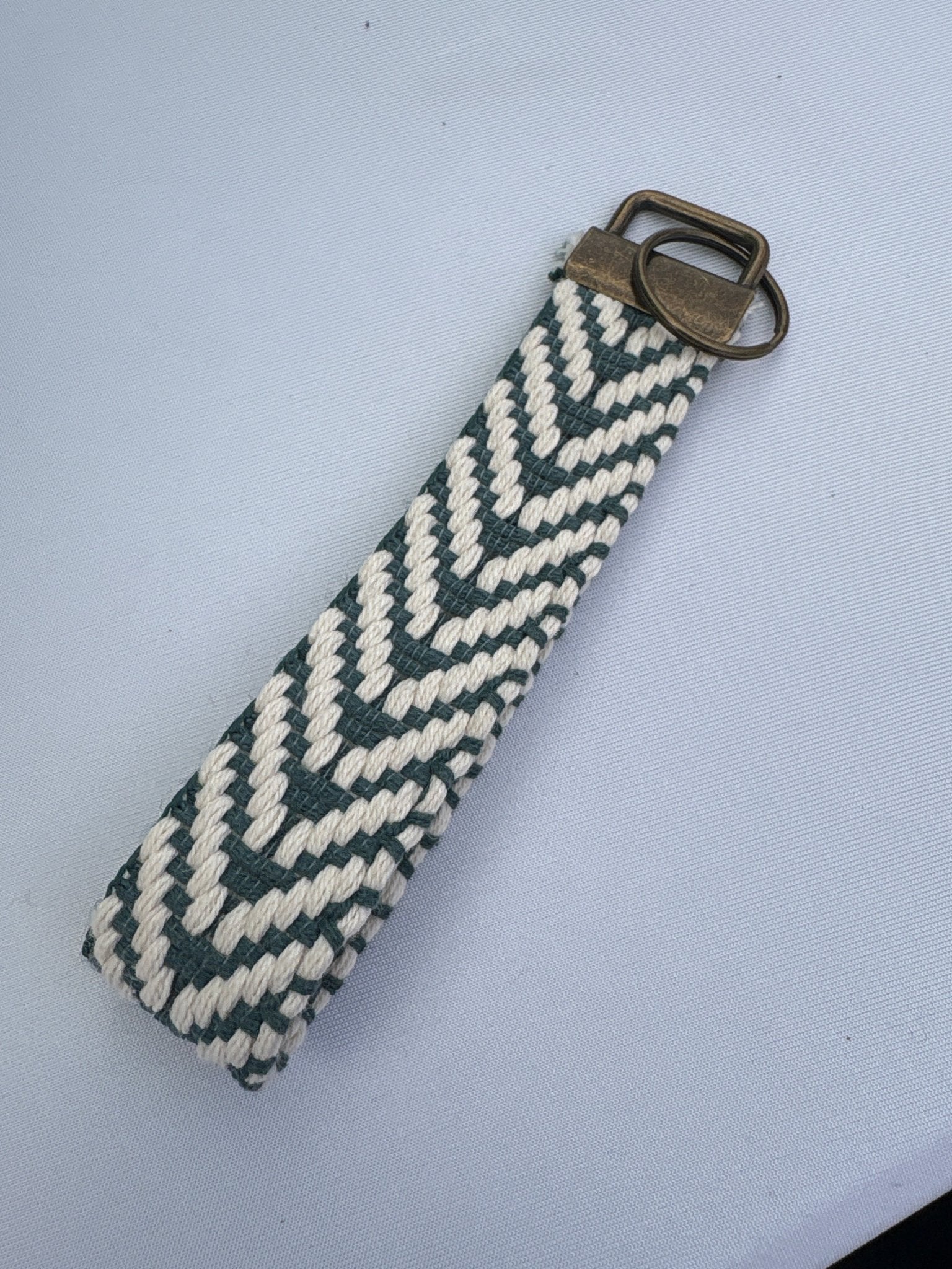 Keychain-Wristlet Keychains, Antique Brass Finish - Fire Sparks Creations