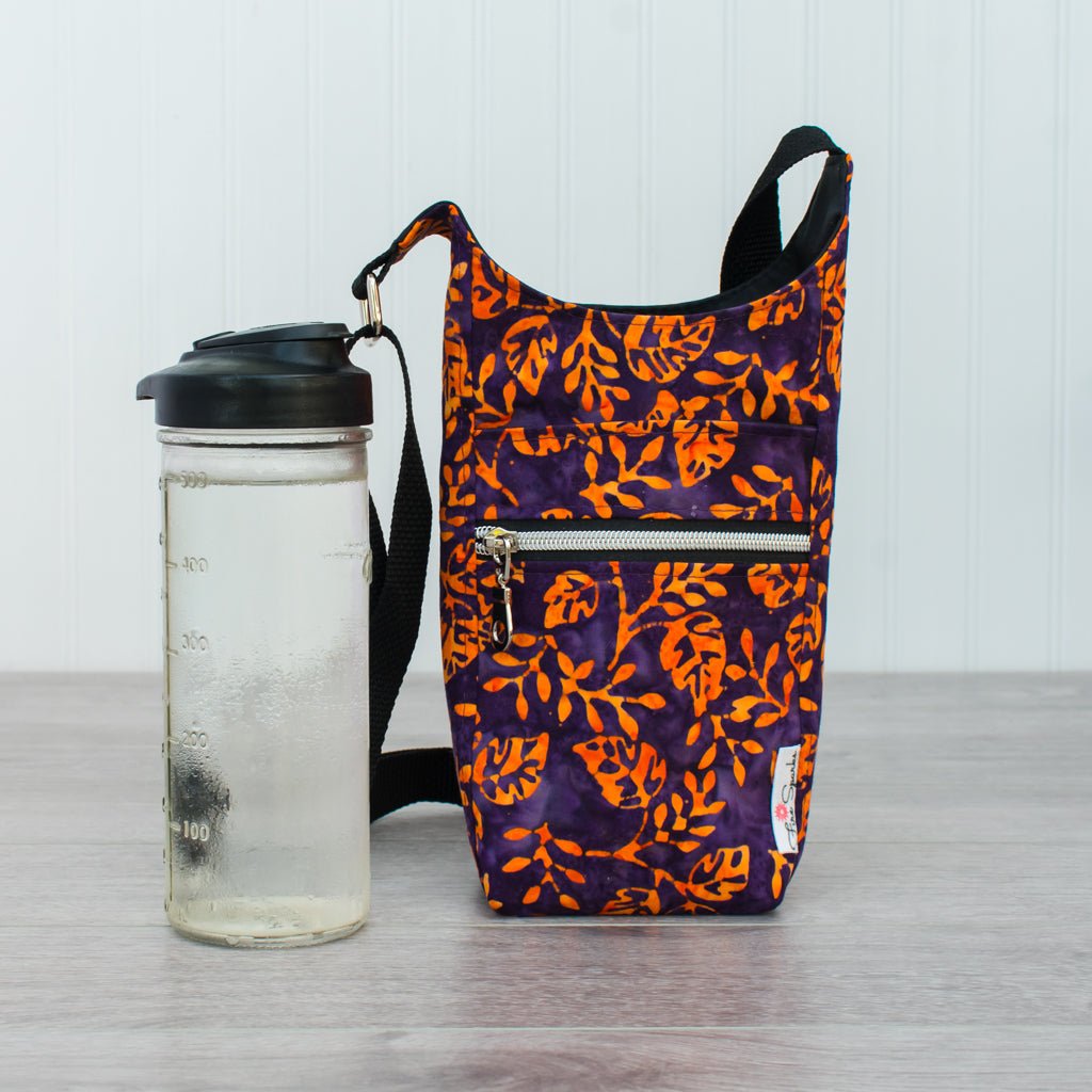 Water Bottle Sling - Water Bottle Slings, Cotton - Fire Sparks Creations