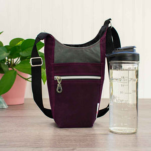 Water Bottle Sling - Water Bottle Slings, Waxed Canvas - Fire Sparks Creations