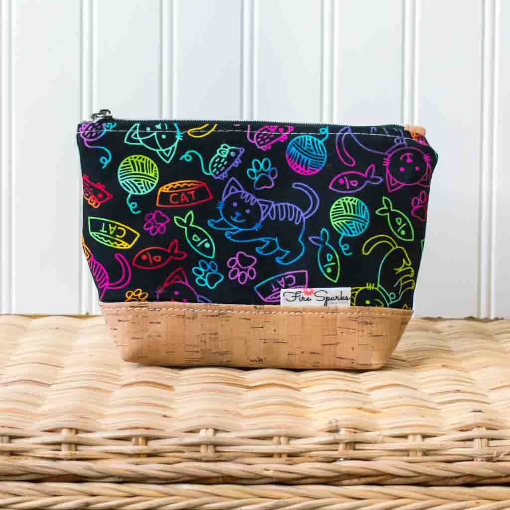 Zipped Pouch - Small Zipped Pouch - Fire Sparks Creations