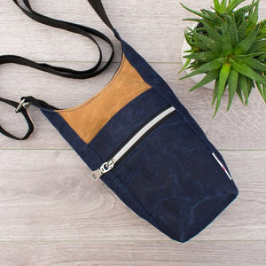 Water Bottle Sling-H2O to Go Water Bottle Slings, Waxed Canvas - Fire Sparks Creations